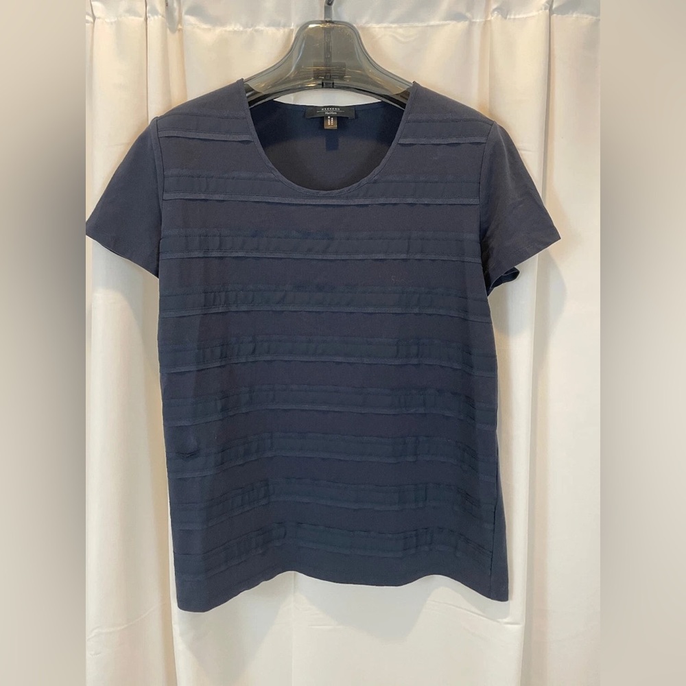 MaxMara Navy Blue Short Sleeve T-shirt Size Large